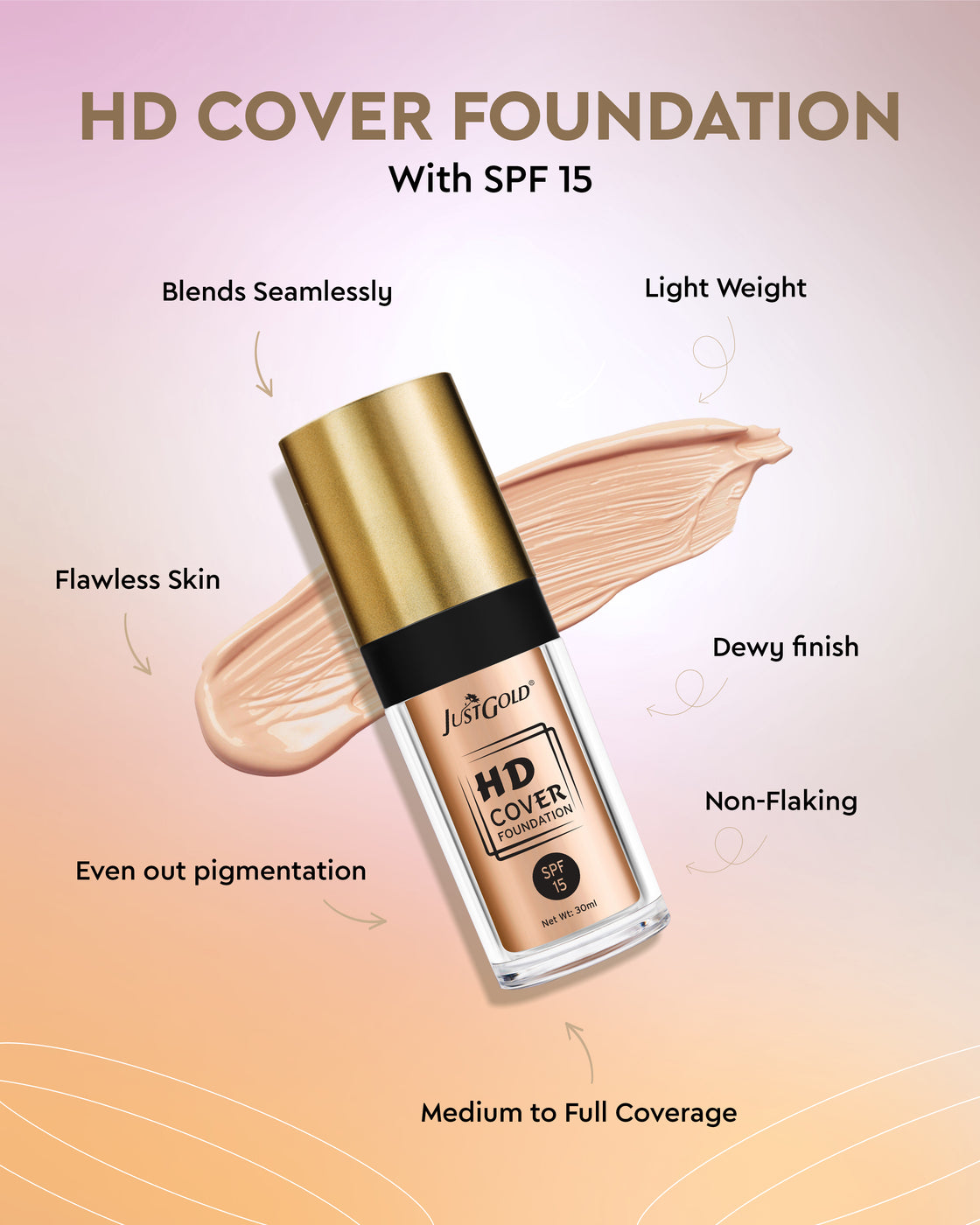 Justgold HD Cover Foundation