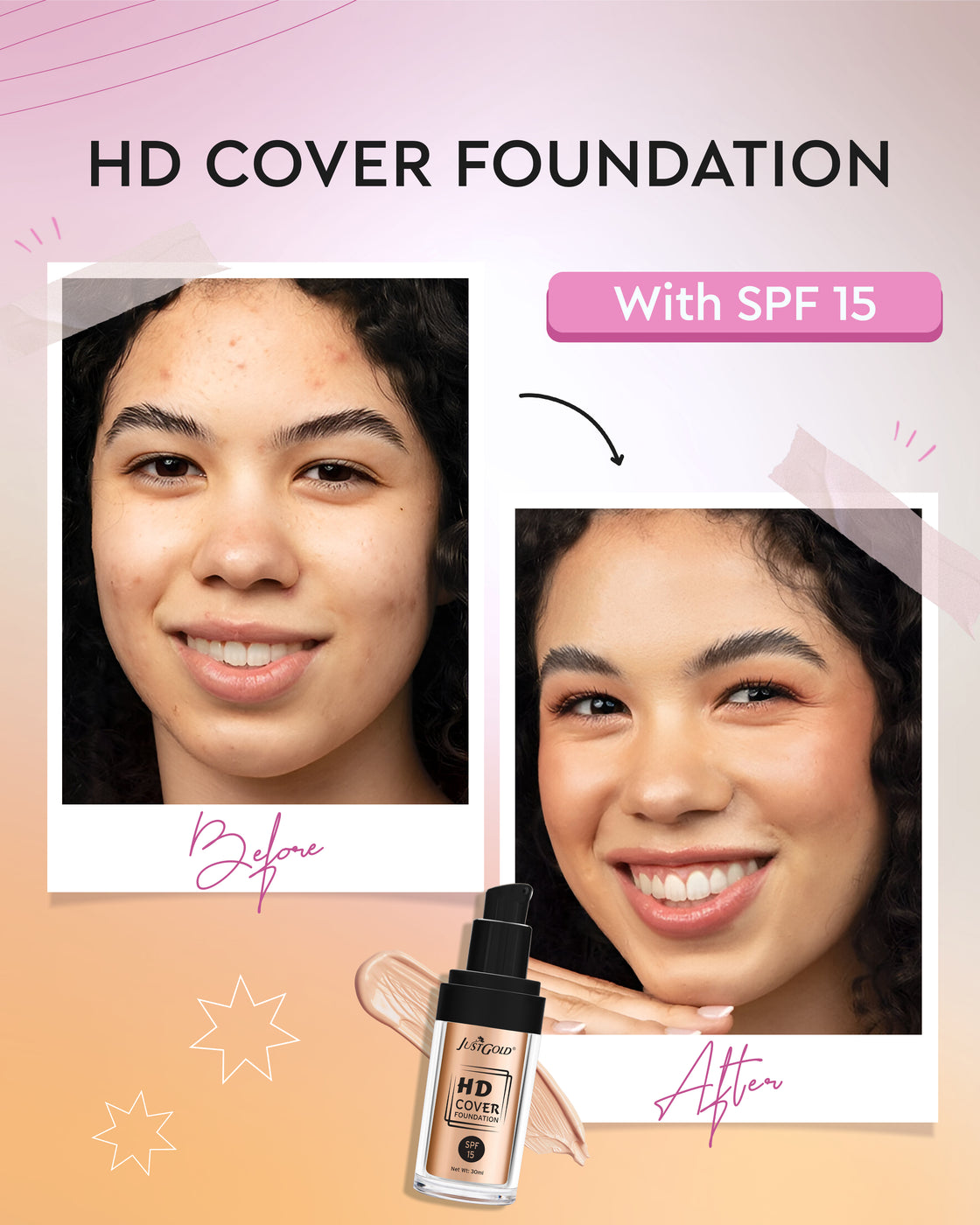 Justgold HD Cover Foundation
